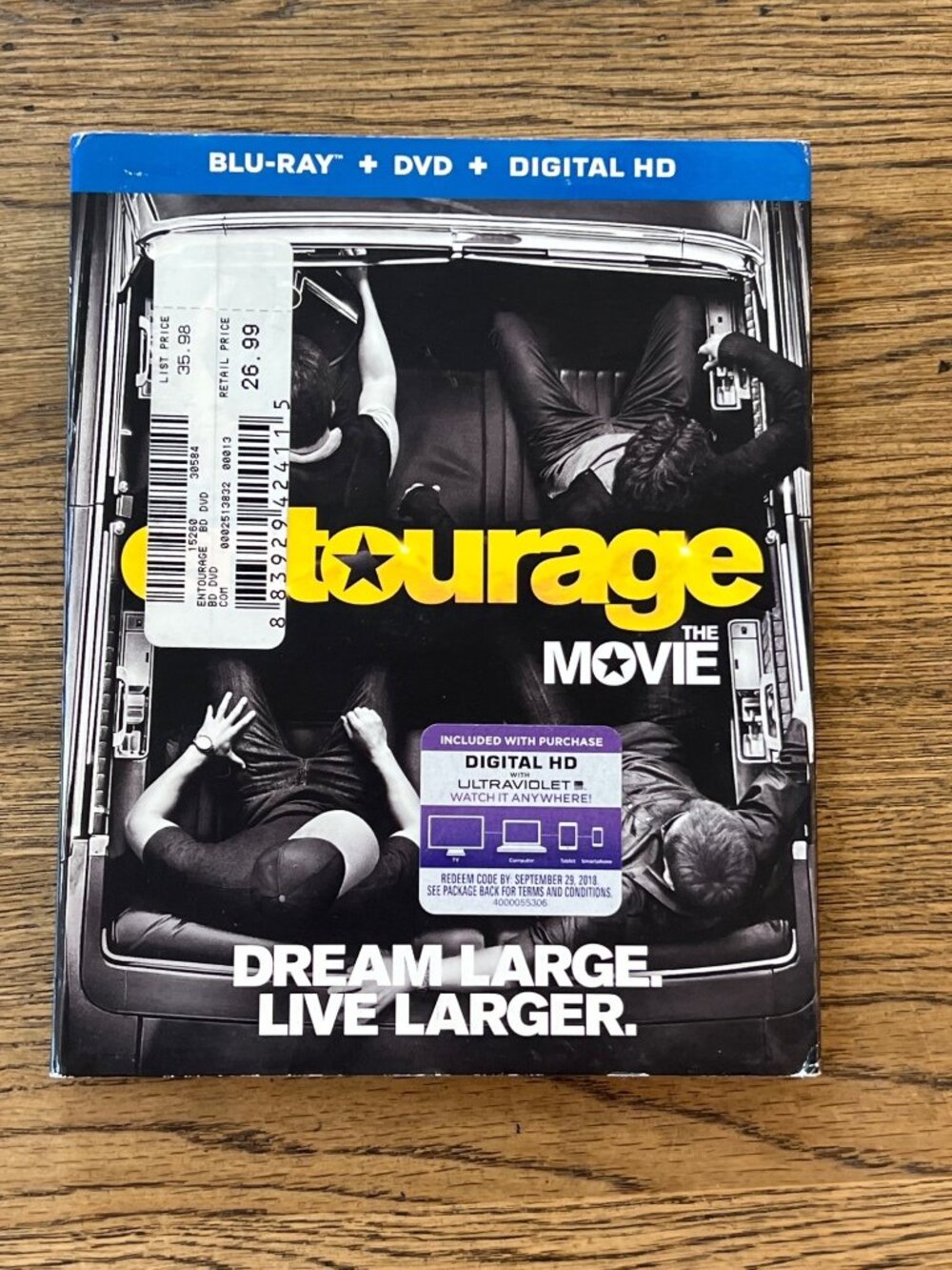 Entourage: The Movie 2015 Blu-ray + DVD + Digital HD Pre-Owned
